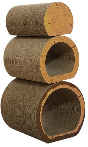 Kratzspielzeug Für Katzen - Beruhigender Katzentunnel Mit Kratzfläche - Katzenspielzeug Mit Tunnel & Platzsparendem Design Für Entspannung Zuhause Geschenkideen Zu Weihnachten Und Geburtstag