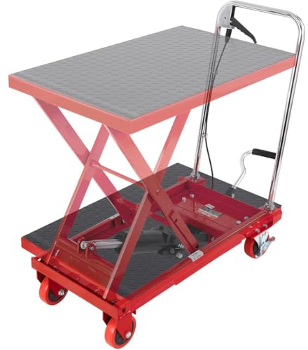 Tavolo elevatore idraulico a forbice, 250 kg, carrello mobile resistente per uso in magazzino, piattaforma durevole con meccanismo di sollevamento idraulico