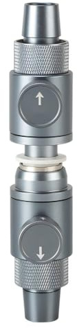 DONGKER Doppelhahn Schnellkupplung, 1 Stück 12/16/20 mm Aquarium Rohranschluss Adapter, Schlauchverbinder aus Aluminiumlegierung mit Wasserdurchflussregler für Aquarien