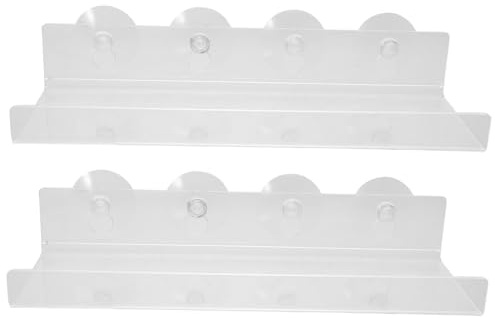 iplusmile 2 Piezas Estante Transparente para Plantas con Ventosa Estante Acrílico Flotante para Ventana Soporte para Suculentas Extensión de Alféizar para Interiores