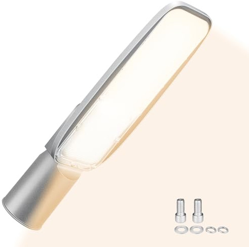 Willpower Farolas LED Exterior 50W, Lámpara de Calle LED Blanco Cálido | Luz de Seguridad 4052LM, 4000K, Alumbrado Público Aluminio, IP66 Impermeable, Para Jardín Garaje Patio Plaza Corte