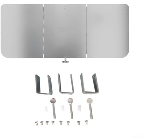 GLOBALHUT Foldable Aluminum Heat Reflector Panel For Patio Heaters - Wind Shield Deflector For Mushroom Pyramid Propane Outdoor Heaters