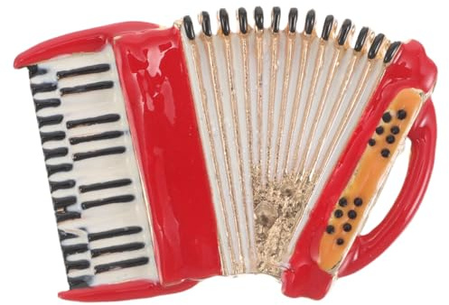 PACKOVE Broche Accordéon En Alliage 1.61X1.18X0.39 Pouces Bijoux À Thème Musical Avec Épingle Sécurisée Pour Manteaux Costumes Robes Occasions Formelles
