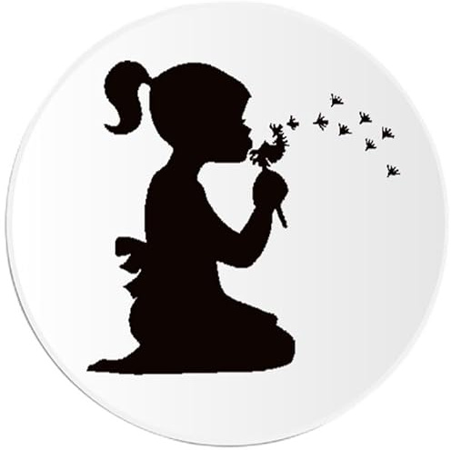 myrockshirt Mädchen Pusteblume Wunsch Aufkleber Sticker Decal ohne Hintergrund Farbe & Größe wählbar Autoaufkleber ab 15 cm