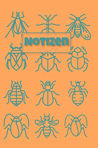 Notizen: Notizbuch für Insekten Freunde, Insektenkundler, Insektensammler und Insektenzüchter I kariert mit Inhaltsverzeichnis