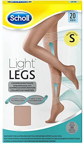 Scholl Light Legs Strumpfhose für ein leichtes Beingefühl, 20 DEN, hautfarben, S, Anti-Laufmaschen-Technologie, 1 Paar