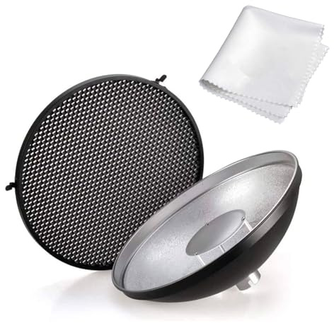 Godox ad-s3 Beauty Dish Reflektor mit Wabe Cover für Godox WITSTRO AD200 Pocket Flash Godox AD180 AD360 ad360ii Flash Speedlite – inkl. pergear Reinigung Kit