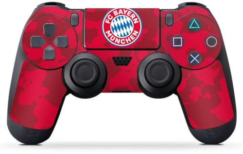 DeinDesign Skin kompatibel mit Sony PlayStation 4 Controller Folie Sticker FC Bayern München Camouflage FCB