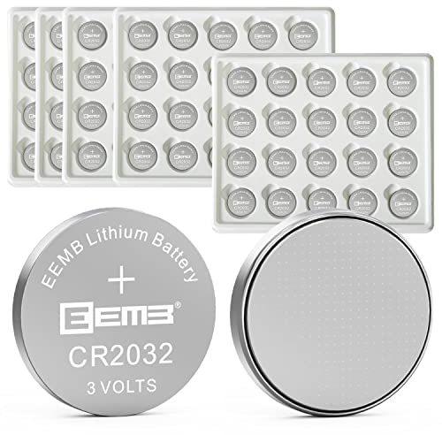 EEMB 100 Stück CR2032 Knopfzellen 3V Lithium CR 2032 Batterien 2032 DL2032, ECR2032, LM2032 für Schlüsselanhänger, Auto Fernbedienung, Glukose Monitor, Fernbedienung