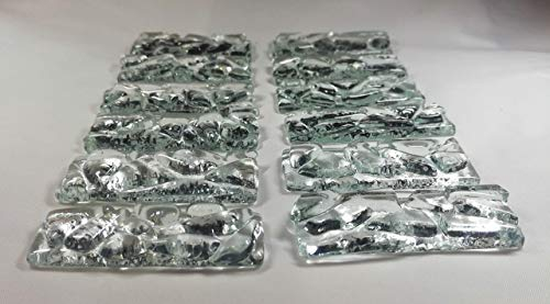 Lot de porte-couteaux ou repose-baguettes réalisés en verre, de manière artisanal, transparent en lot de 6, de 8 ou de 12