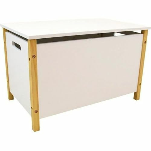 Fun House SCANDIWOOD Spielzeugkiste aus Holz, H 37,5 x B 60 x T 36 cm, für Kinder, MDF, Weiß