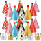 Ohaoduo Juego de 22 Sombreros de Fiesta de Cumpleaños Infantiles - Conos y Corona Incluidos