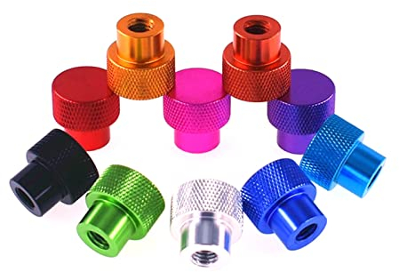 10 Stück M3 M4 M5 M6 M8 Sackloch Handmutter Aluminium Rändelmutter, Schwarz, M4