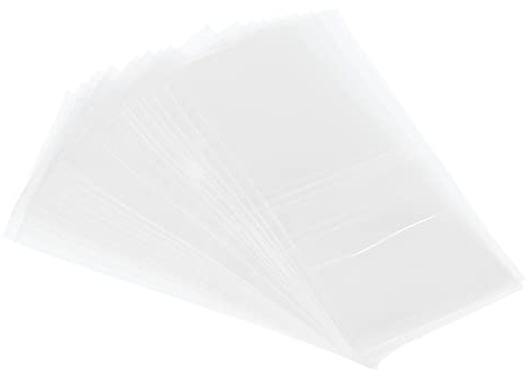 PATIKIL 400Pack Perforierte Folie PVC Schrumpfband für Kappe 1.54 zu 1.65 69x35mm Klar | 1.54 zu 1.65