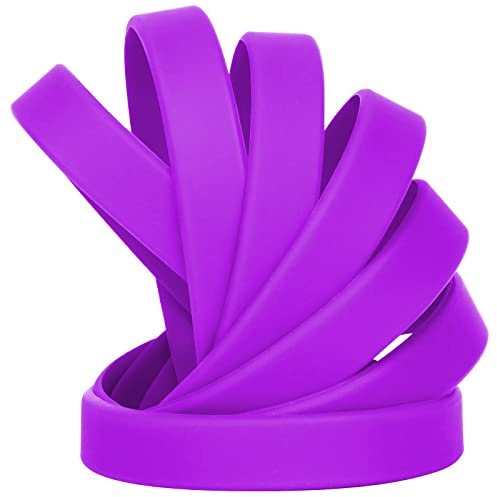 LVNRIDS 50 pcs Silicone Wristbands 7 inch Rubber Bracelets for Kids Teens, Sports Rubber Elastic Wristband Bracelet Bulk Gifts for Teacher Supplies Graduation Party Favors