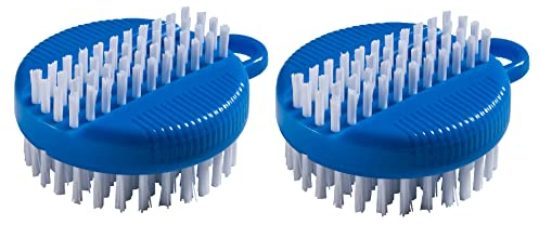 haug bürsten Nagelbürsten - doppelseitig mit Borsten aus Nylon 6.6-2 Stück - Farbe: Aqua - Maße: 75x60x30mm - Made in Germany