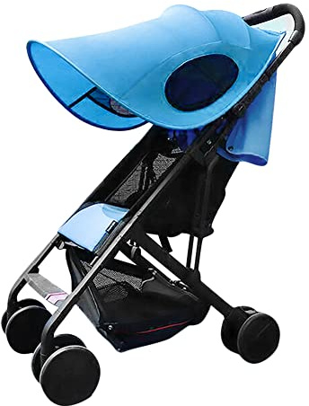 Universal Sun Shade for Baby Stroller UV Protection Rainproof Sun Cover for Stroller Pram Pushchair Buggy Blackout Parasol Sunshade Blind Canopy Cover Pushchair Anti-UV Awning for Travel Park Walking