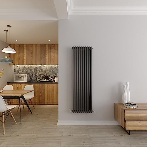 2 Column Vertical Radiator Cast Iron Style Central Heating Anthracite/Grey radiators 1500x470mm Perfect for Kithcen, Living Room, Bathroom