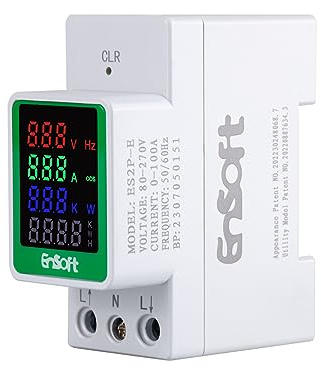 AC Digital Energy Meter,AC 80-270V 100A Ampermeter Voltmeter Ammeter Voltage Tester Amps Watt Kwh Frequency Power Factor Meter Multimeter (Built-in CT)