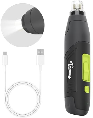 Toozey Krallenschleifer für Hunde, 3 Geschwindigkeitsstufen mit LED-Licht, Leistungsstarker Elektrischer Krallenschleifer für Mittlere und Große Hunde