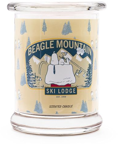 Peanuts Duftkerze im Glas | Beagle Mountain Kirsche | Geschenke für Frauen | Deko für Zuhause | Kerze im Glas mit hoher Brenndauer bis zu 50h