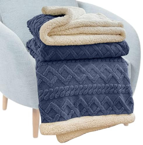 Morbida coperta in finto cashmere, morbida e spessa, coperta in peluche per sedie, divano, letto