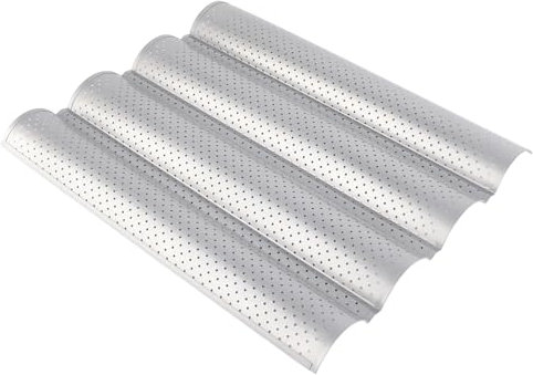 Antihaftbeschichtetes MultiGrooves Waves Backblech aus Edelstahl (vier Steckplätze)