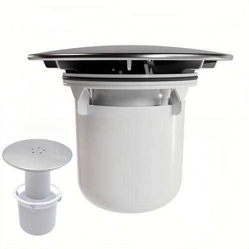 Duschablauf-Abdeckung, Chrom, Duschablaufabdeckung, Abdeckung für Duschablaufauslass, Duschabflussabdeckung, 90 mm/115 mm, schneller Durchfluss, Duschwannenablauf