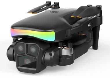 F417 Drohne mit Kamera 1080P für Erwachsener,90° Einstellbar,RGB LED-Leiste,WiFi FPV Übertragung,Dual-Kamera Drones für Anfänger,Bürstenlos,RC Quadrocopter Ideal für Anfänger&Outdoor-Spaß,Handtasche