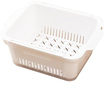 Yianyal Cestello scolapasta da cucina, cesto scolapasta estensibile, cestino scolapasta per lavello, cestello scolapasta regolabile a doppio strato, per lavare verdure e utensili da cucina