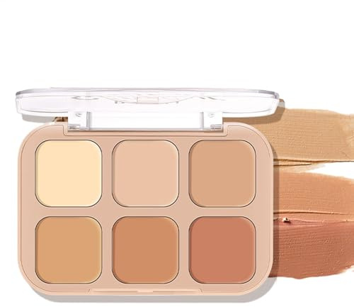 Palette correttore - corretta a colori | per trucco crema | Crema Concealer | di contorno facciale a 6 colori | Forniture di bellezza delicate e naturali per feste, serat
