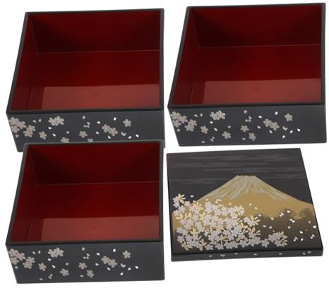 LIFKOME Boîte à Sushi Japonaise à Couches Récipient Bento Au Design Fuji pour Repas Extérieur