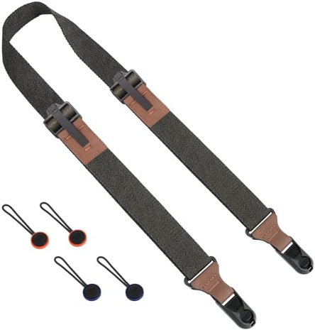 NVGVUP Kamera-Schultergurt mit Schnellverschluss, Verstellbarer Kameragurt: Nylon Kamera Band kompatibel mit Sony Canon Nikon Fuji-Kamera, andere DSLR-Spiegelreflexkameras