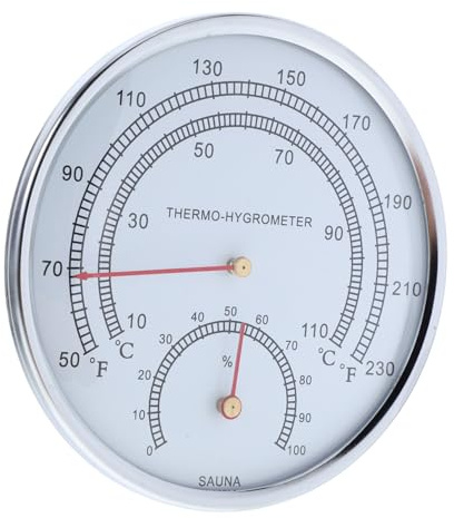 TOYANDONA Termómetro Higrómetro Sauna con Pantalla Grande para Interiores Medidor Temperatura y Humedad Fiable y Resistente para Saunas y Habitaciones de Vapor