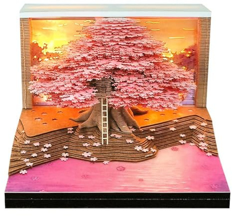Calendario 2026 Time Piece, Scultura di carta, Casa sull'albero, Fiore Multicolore Rip Intaglio No Paper Away Tree