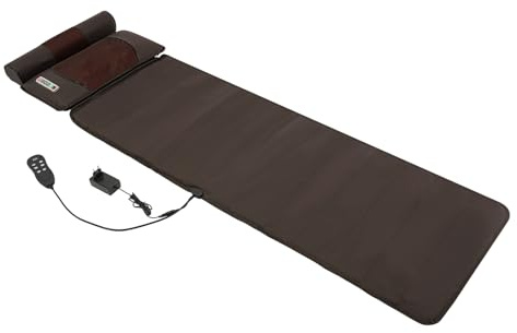 MIUKYUI Professionelle Vollkörper Massagematte Vielseitige Massageauflage für Zuhause und Büro mit Fernbedienung und Adapter ideal zum Liegen Sitzen oder Lehnen für Nacken Rücken und Beine