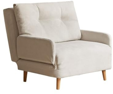 Bäddsoffa Hopfällbar bäddsoffa med justerbart ryggstöd, multifunktionell sovfåtölj for små utrymmen
