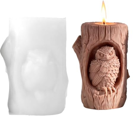 Molde De Vela Animal - Herramienta Reutilizable para Manualidades | Molde De Silicona Para Velas De Búho - para Yeso Arcilla Resina Epoxi Chocolate Adultos y Familia