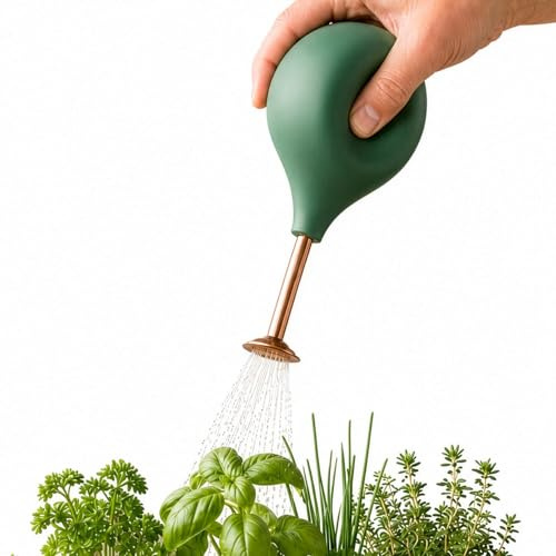 CKB LTD Växt sprinkler boll vattenflaska – grön PVC rostfritt stål pip – mild blomspruta, inomhusbyxa vattendimmer, örtkruka vattnare och krukväxt bevattning trädgårdsverktyg (grön, liten)