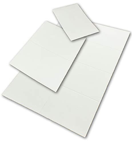 80 tarjetas de visita de 7,4 x 10,5 cm (DIN A7) en auténtico papel de impresión automática en 10 hojas A4