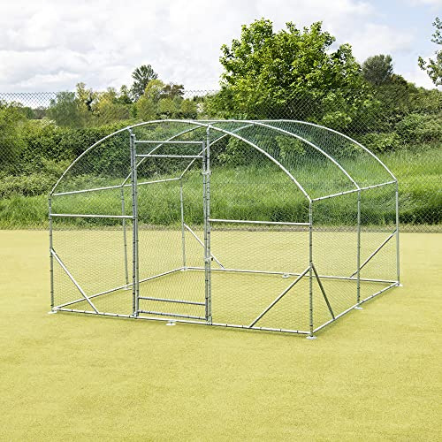 FeelGoodUK Walk in Pet Cage and Chicken Run 2.8m x 3m Galvanised Pet Pen Chicken Coop Rabbit Run Dog Pen Dog Kennel Enclosure Shelter