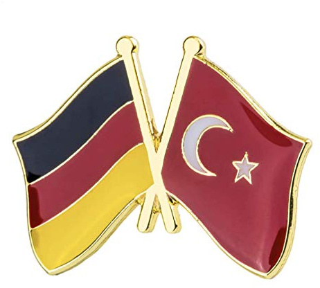 Türkei Deutschland Freundschaft Flagge Metall Pin Anstecker Brosche