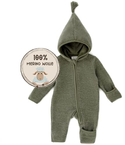 MIRARI Kids Merinowolle Fleeceanzug Baby aus 100% MerinoWolle
