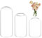 BENECREAT 3 Größe Clear Flower Vase, 9,9/12,7/16,5cm Glaszylinder Vasen für Centerpieces, Hydroponische Pflanze Flaschen Glasbehälter, Glasvase für Restaurants Hotels Home Decor