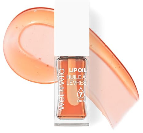wet n wild Lip Oil, Gloss Labbra Nutriente e Non Appiccicoso Arricchito con 7 Oli Naturali, Formula Leggera e Rimpolpante per un Effetto Lucido Specchiato, Orange Blossom