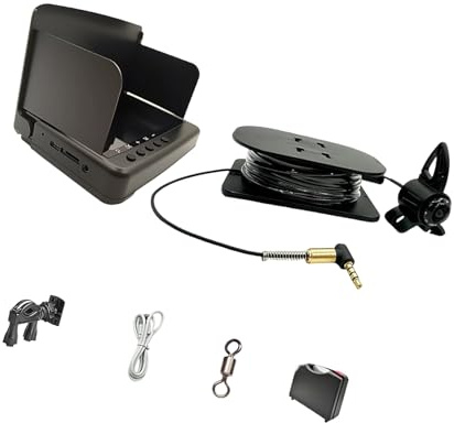 Telecamera da pesca con risoluzione 4K con 220 ° Wide Corner Nocturnalvision 6000 mAh Alimentazione elettrica per esplorazione marina ABS Pesca Camera Video negazione