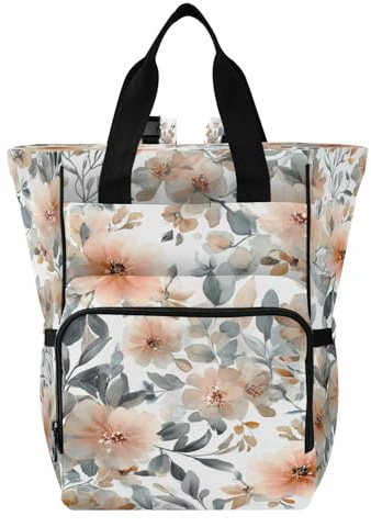 Ttgoth Sac à dos à langer imperméable avec porte-biberons isothermes, sac à dos de voyage multi-poches avec sangles de poussette pour maman et papa