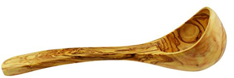 Olive Wood Louche en Bois d'olivier ea9l25, Grain/Naturel