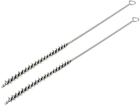 sourcing map Cepillo de limpieza del tubo de cable de acero de 2pcs 6m m diámetro