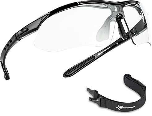 ROCKBROS Photochromic Outdoor Sport Sunglasses UV 400 Protection Cycling Sunglasses TR90 Frame Riding Ski Goggles Eyewear for Driving Running Climbing Fishing Baseball Black
